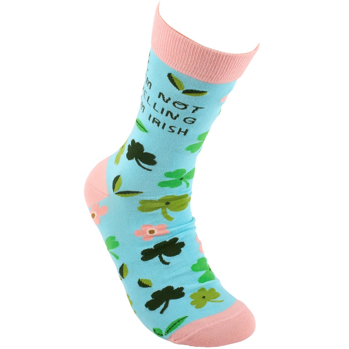 Funny 'I'm Not Yelling I'm Irish' St. Patrick's Day Shamrock Socks, One Size