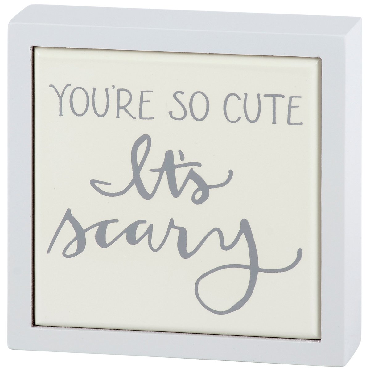 Adorable 'You're So Cute It's Scary' Halloween Mini Wooden Box Sign Decor