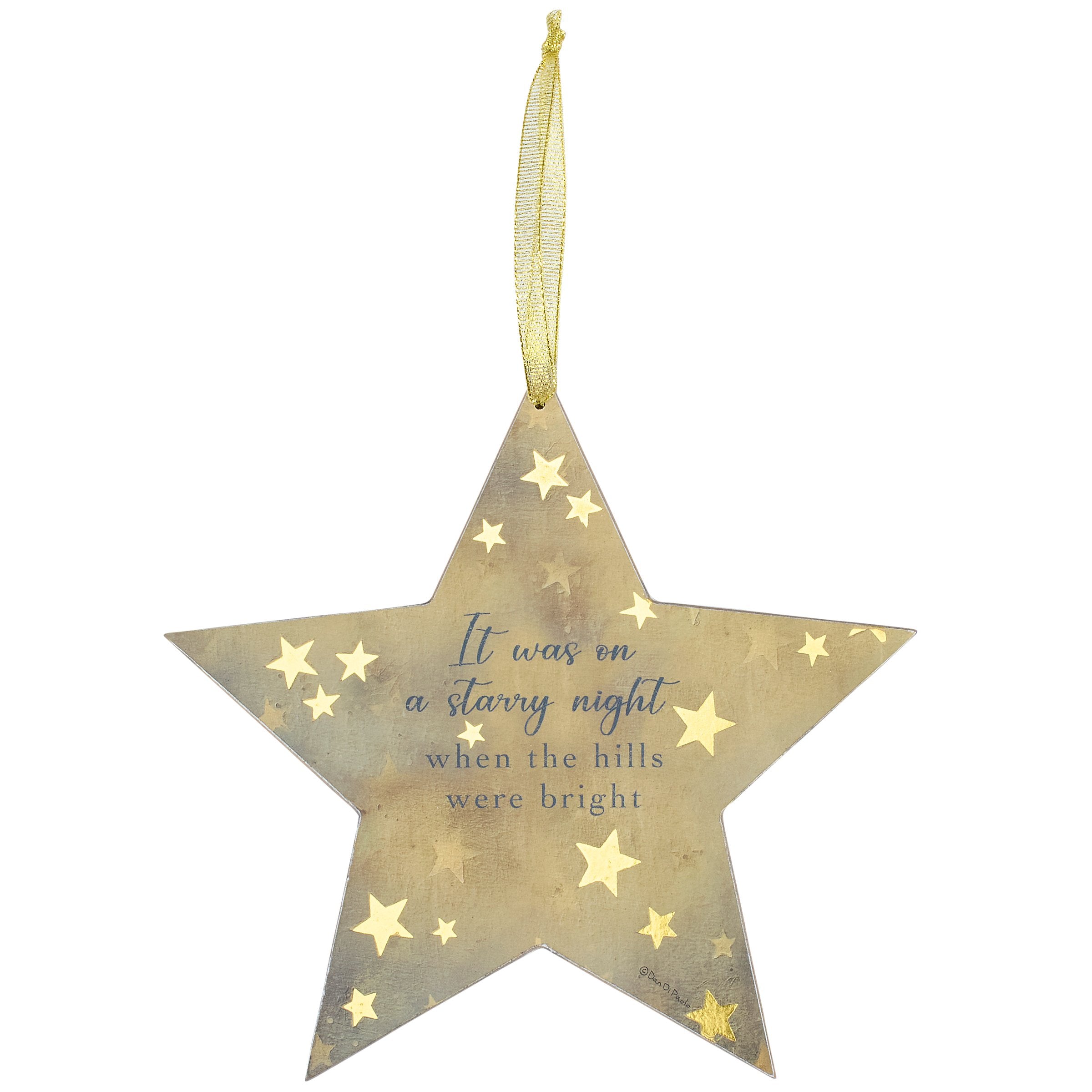 Rustic Starry Night Hanging Decor with Foil Accents & Inspiring Sentiment