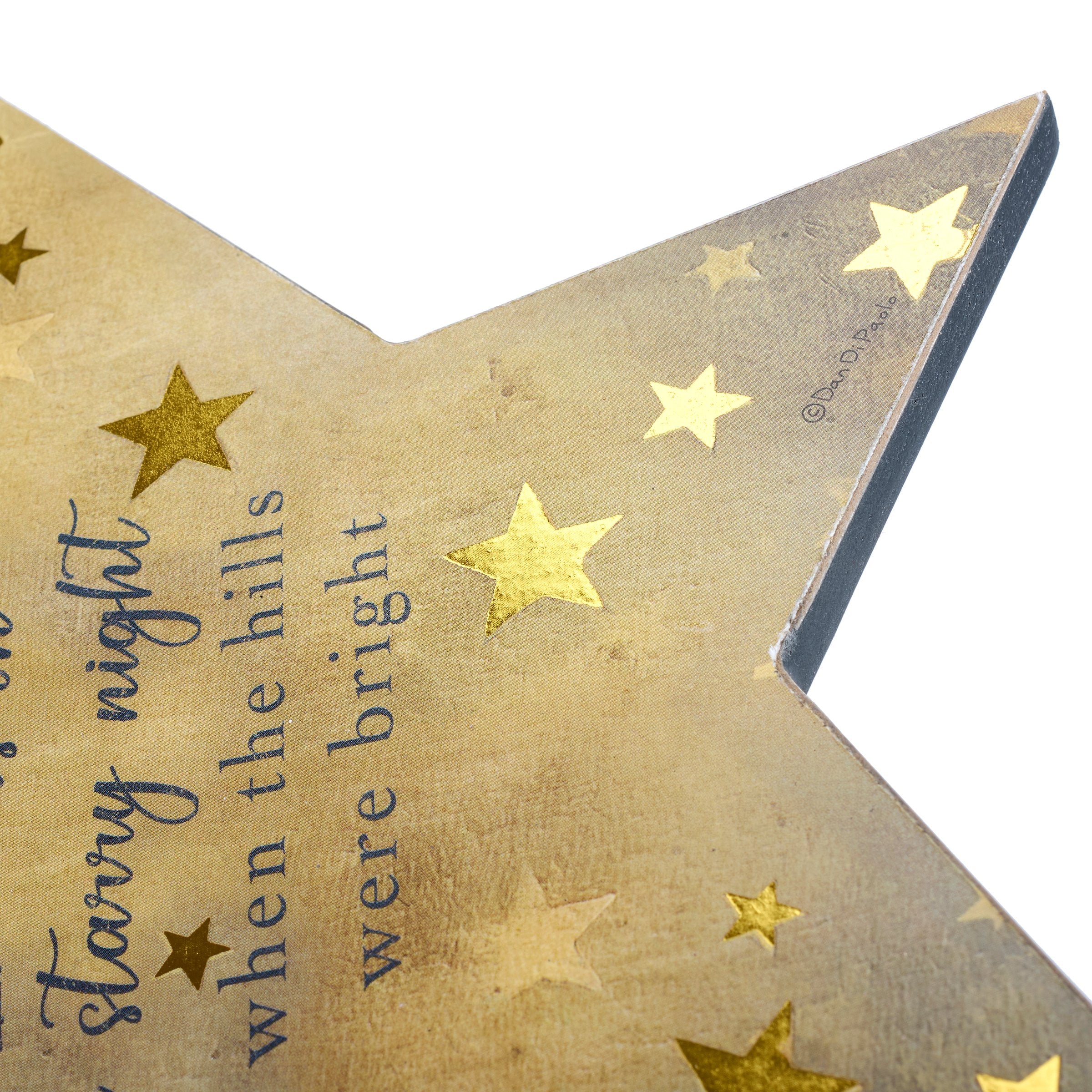 Rustic Starry Night Hanging Decor with Foil Accents & Inspiring Sentiment