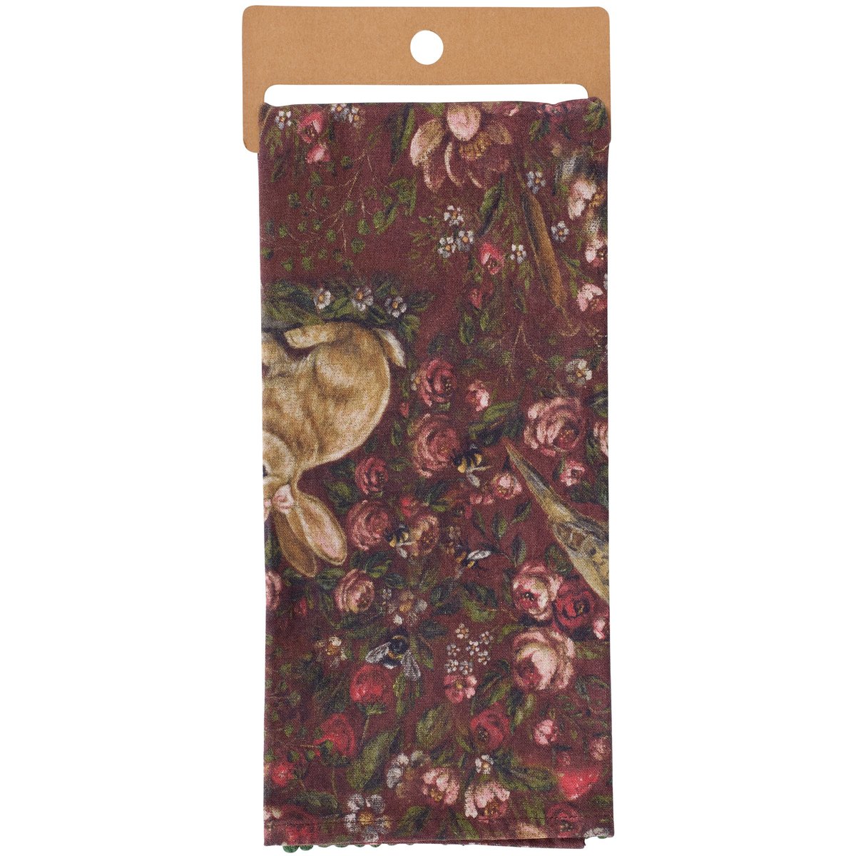 Charming Garden Love Cotton Kitchen Towel - Animal Couples, Spring Flowers