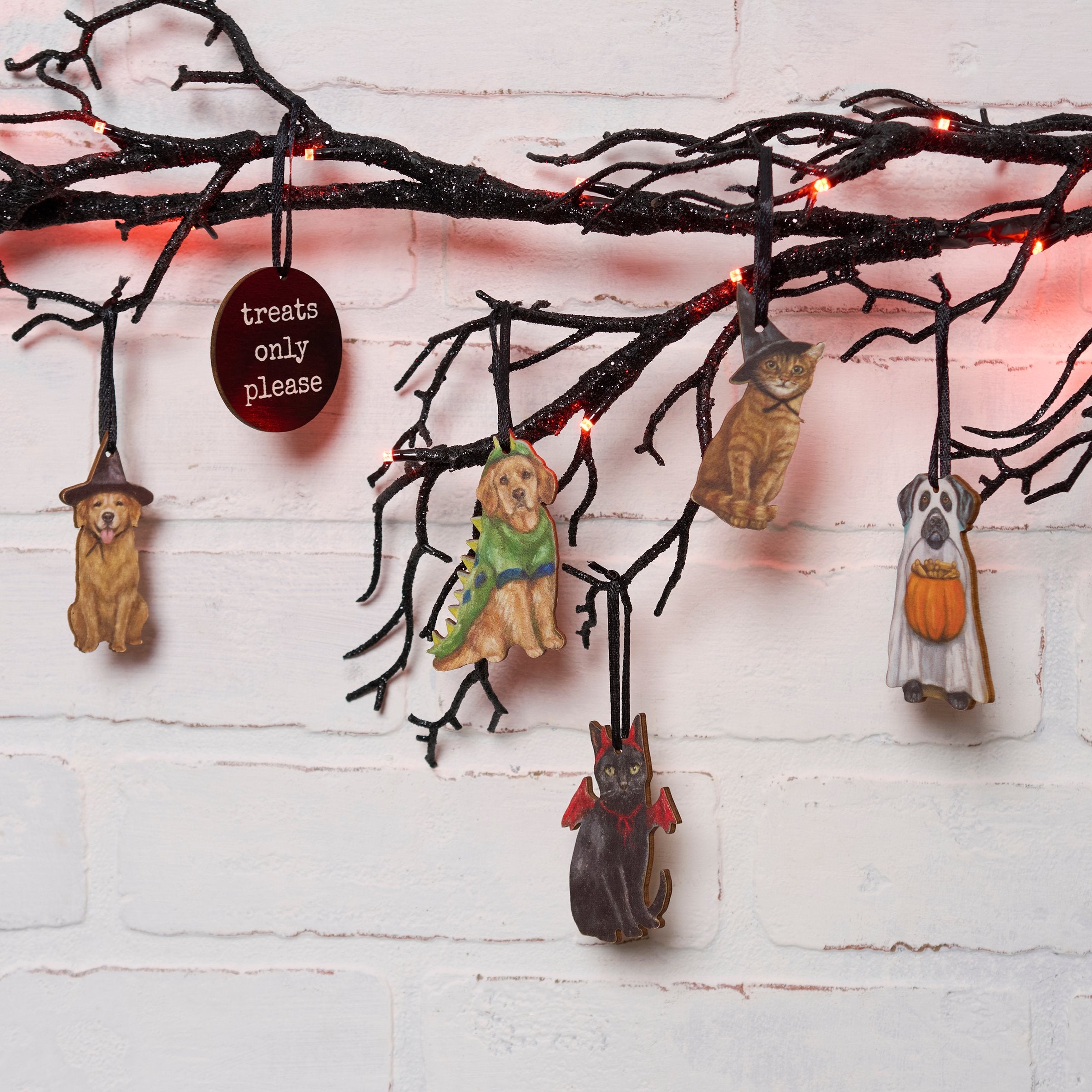 Adorable Costumed Pet Mini Ornaments Set - Festive Halloween Decor for Dogs & Cats