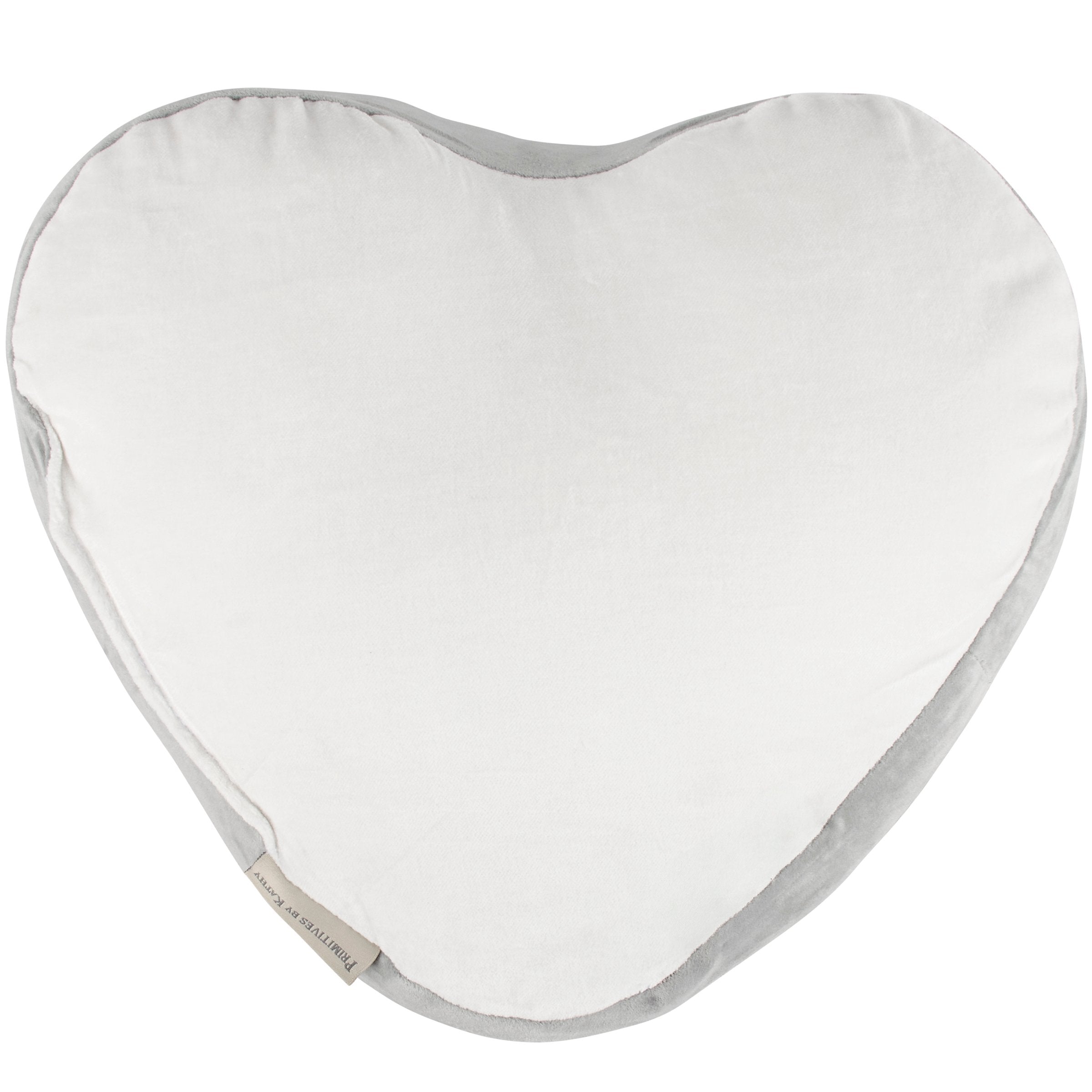 Spooky Neutral Heart Velvet Pillow with 'Til We Are Ghosts Embroidery - Halloween Decor