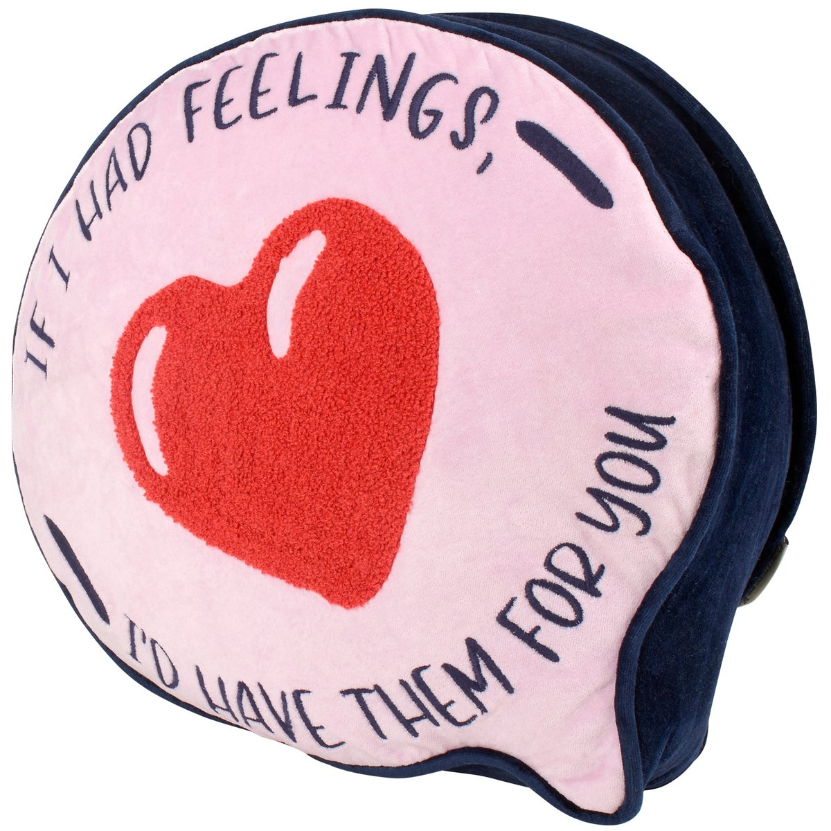 Playful Velvet Speech Bubble Pillow with Sassy Love Sentiments