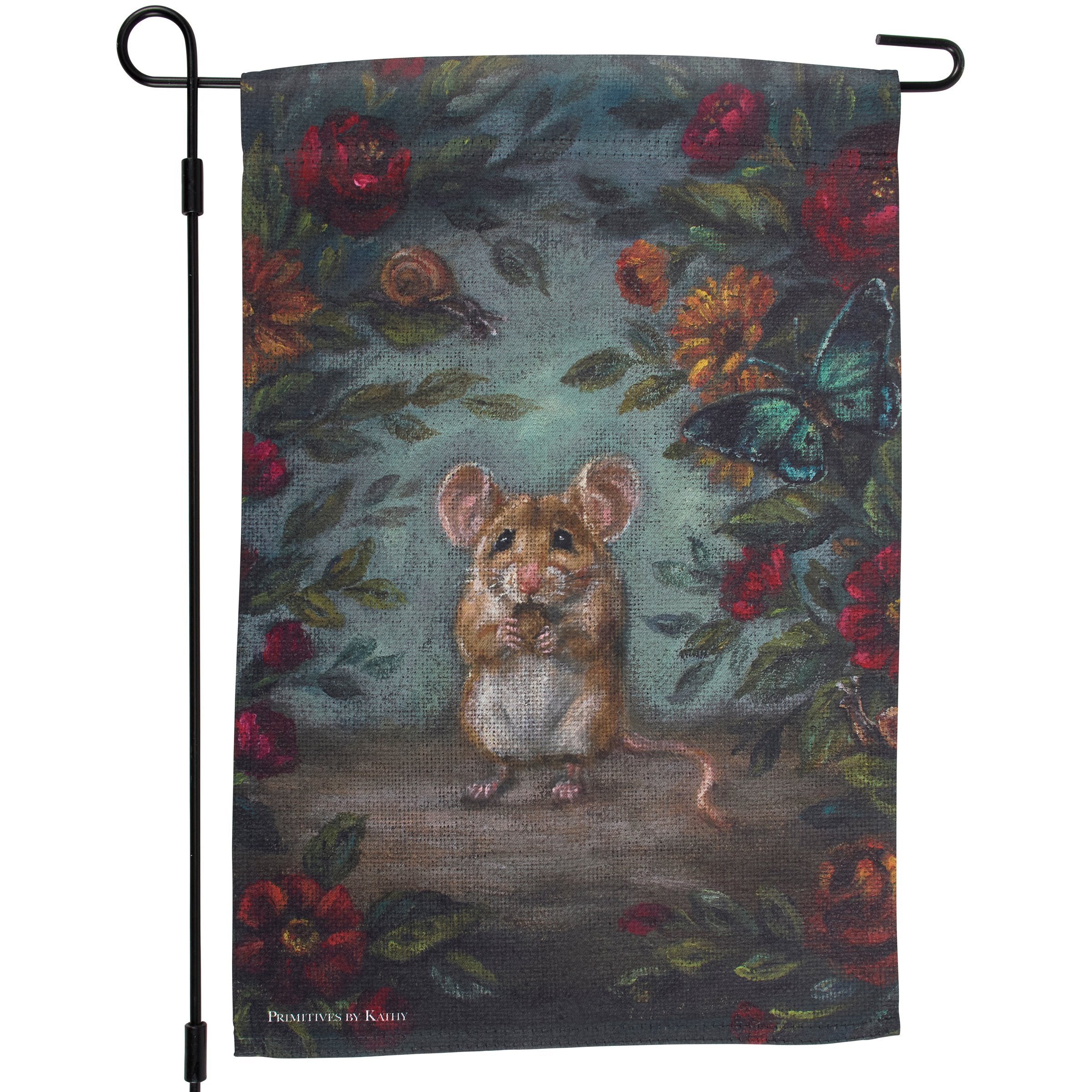 Charming Field Mouse Double-Sided Autumn Garden Flag for Outdoor Yard Decor
