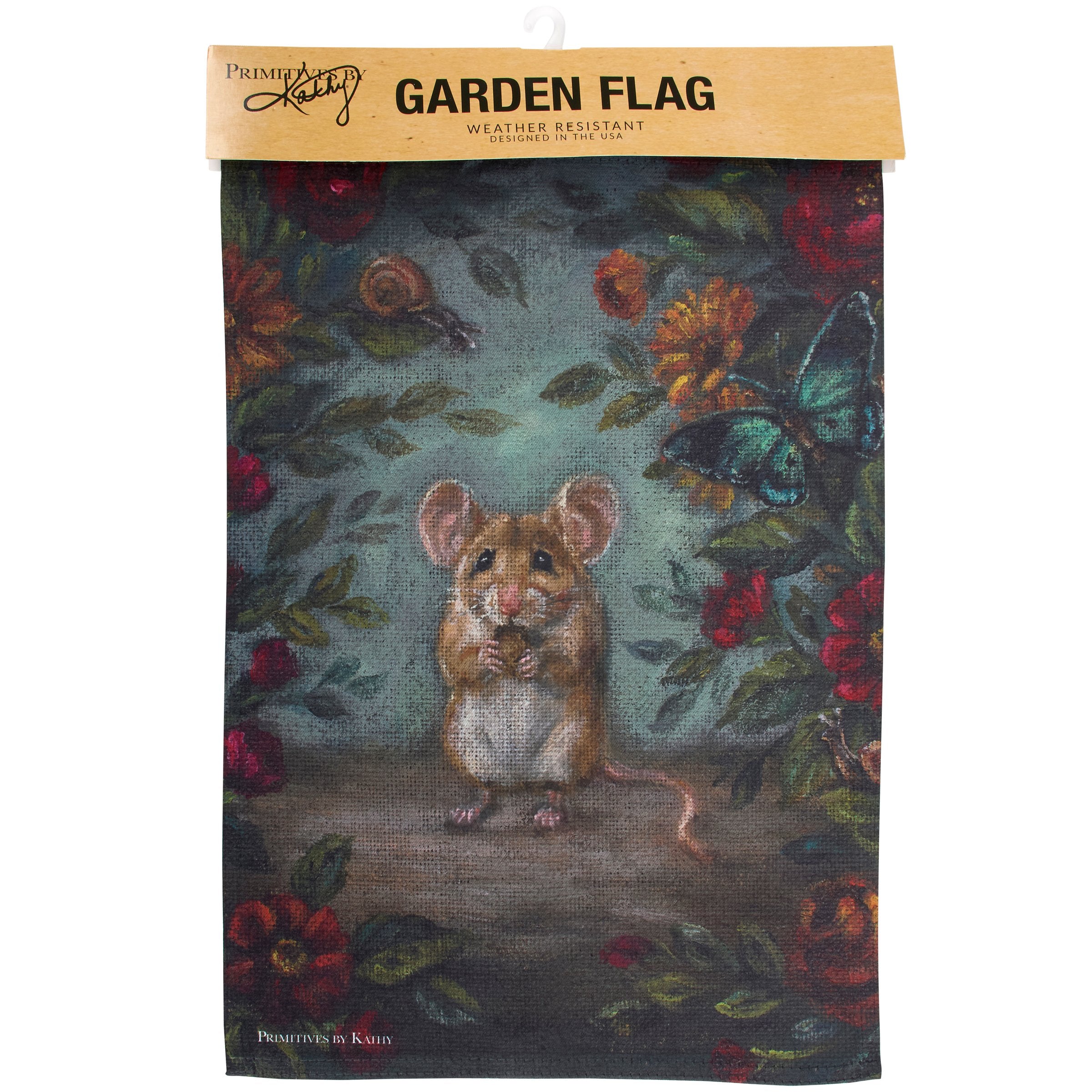 Charming Field Mouse Double-Sided Autumn Garden Flag for Outdoor Yard Decor