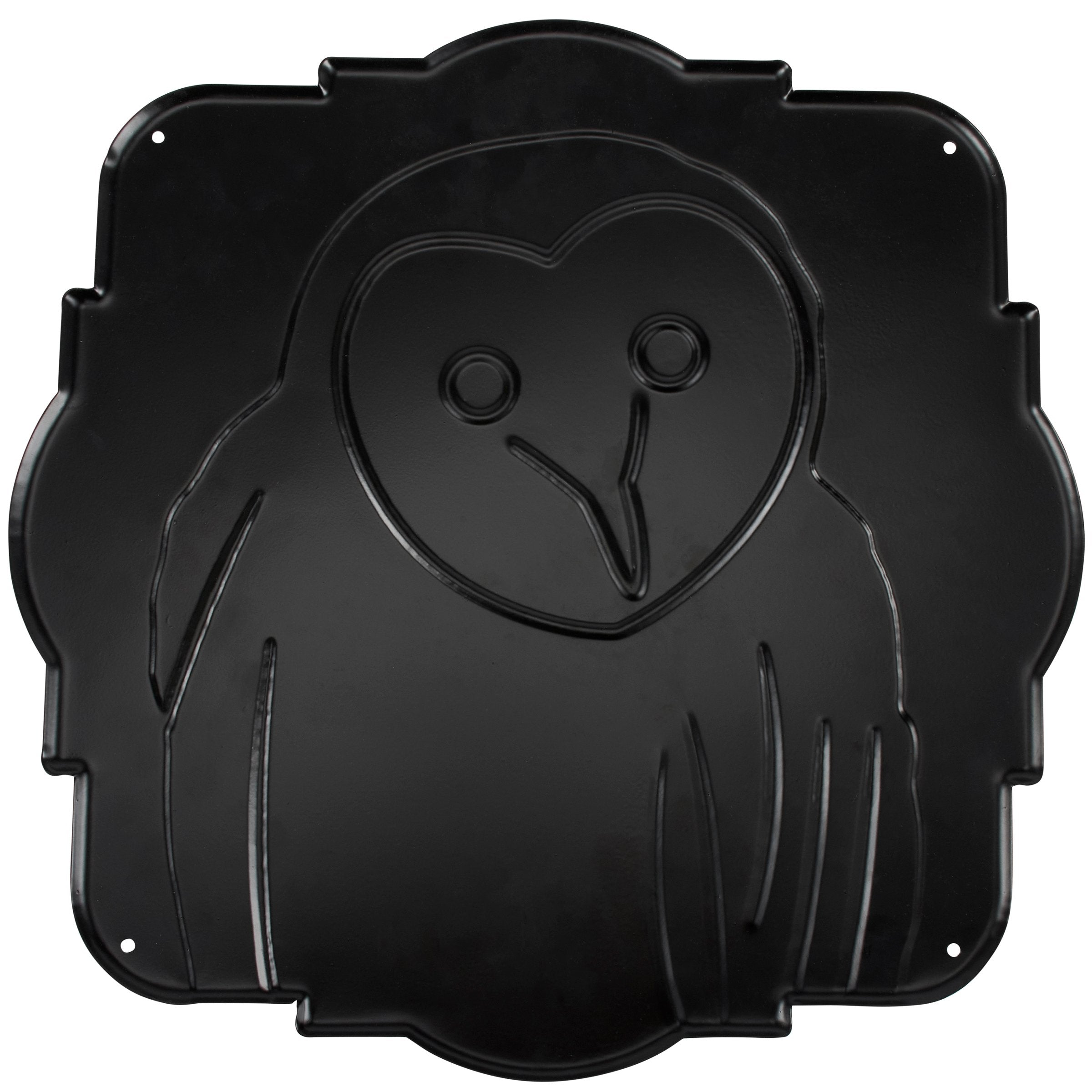 Moody Hand-Painted Barn Owl Metal Wall Decor - Dark Academia Home Accent Piece