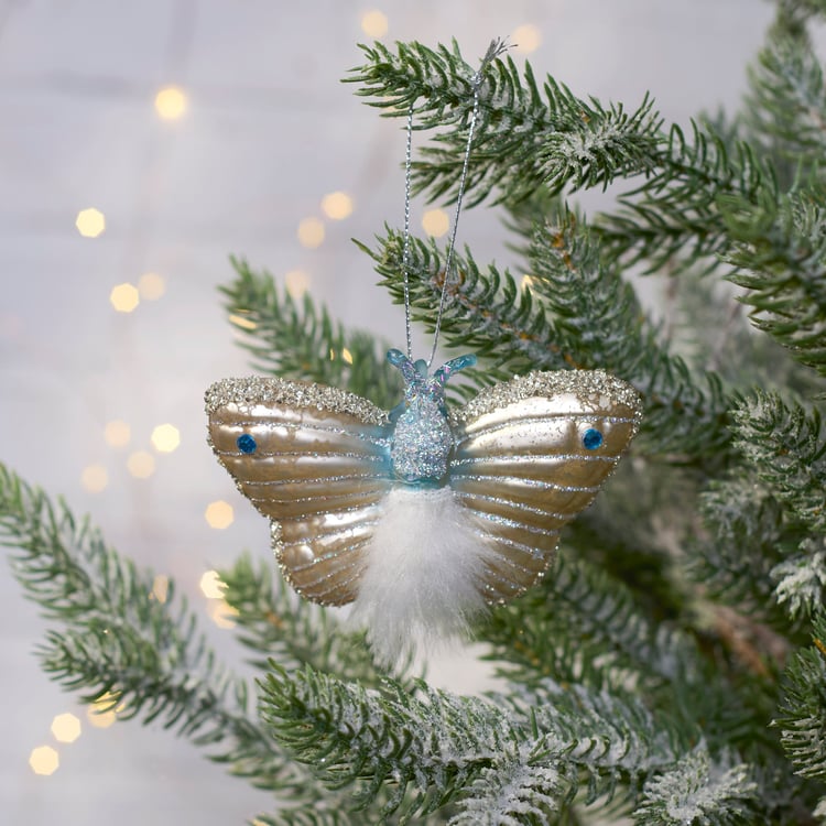 Sparkling Glass Moth Ornament, Nature-Inspired Dark Academia Home Decor Gift