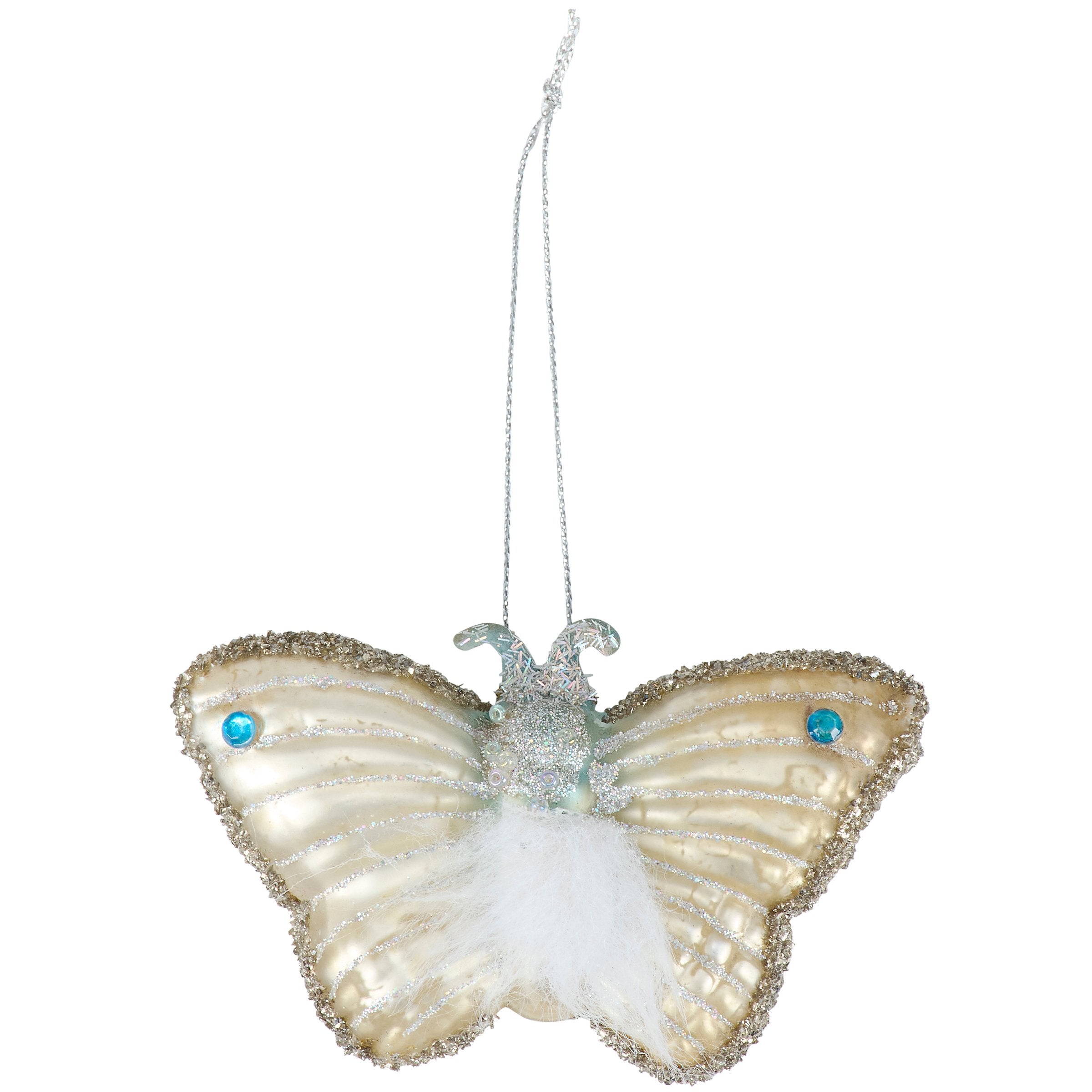 Sparkling Glass Moth Ornament, Nature-Inspired Dark Academia Home Decor Gift
