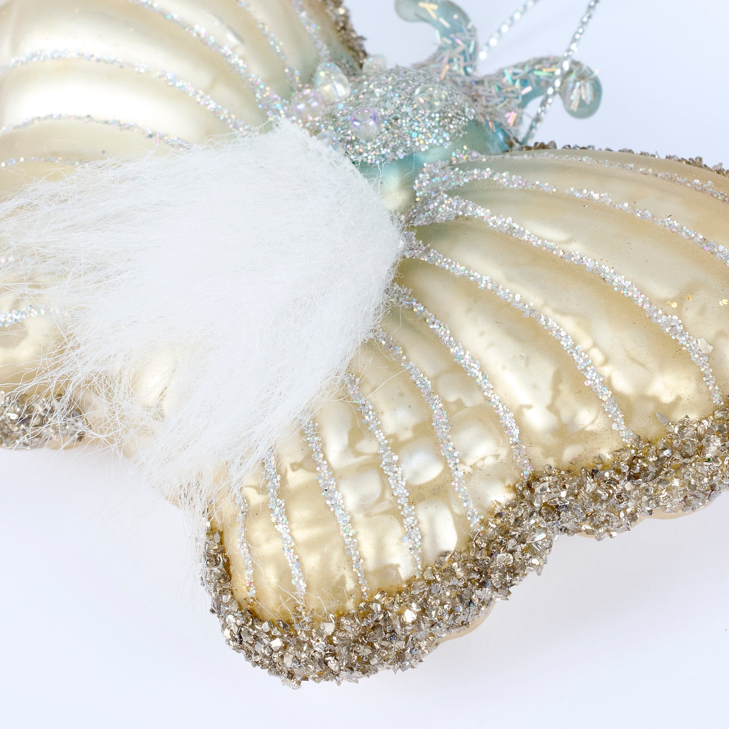 Sparkling Glass Moth Ornament, Nature-Inspired Dark Academia Home Decor Gift