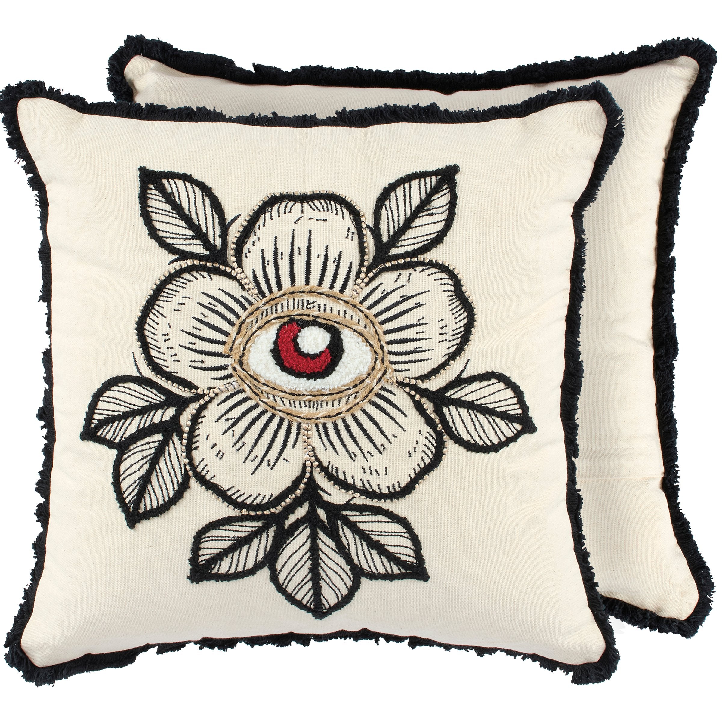 Mystical All-Seeing Eye Providence Pillow - Dark Academia Cotton Accent Decor