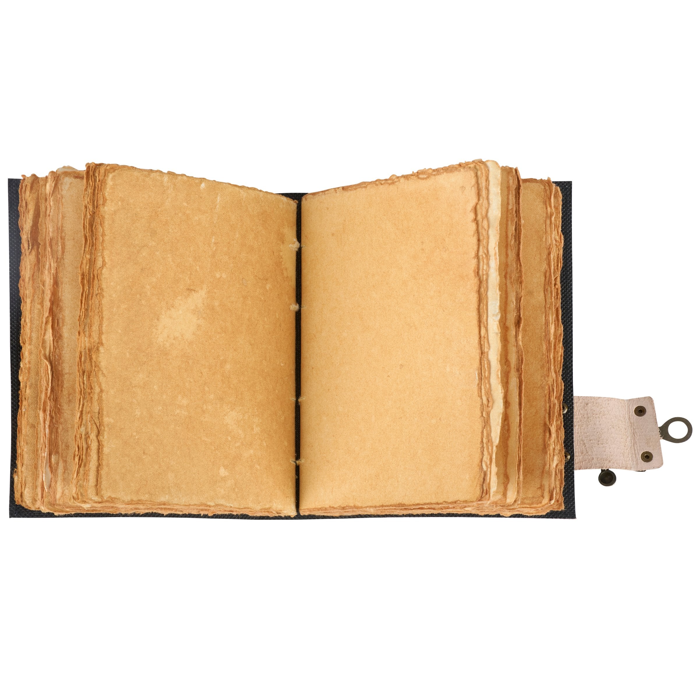 Charming Embossed Farm Animal Stack Blue Leather Journal with Antique Clasp