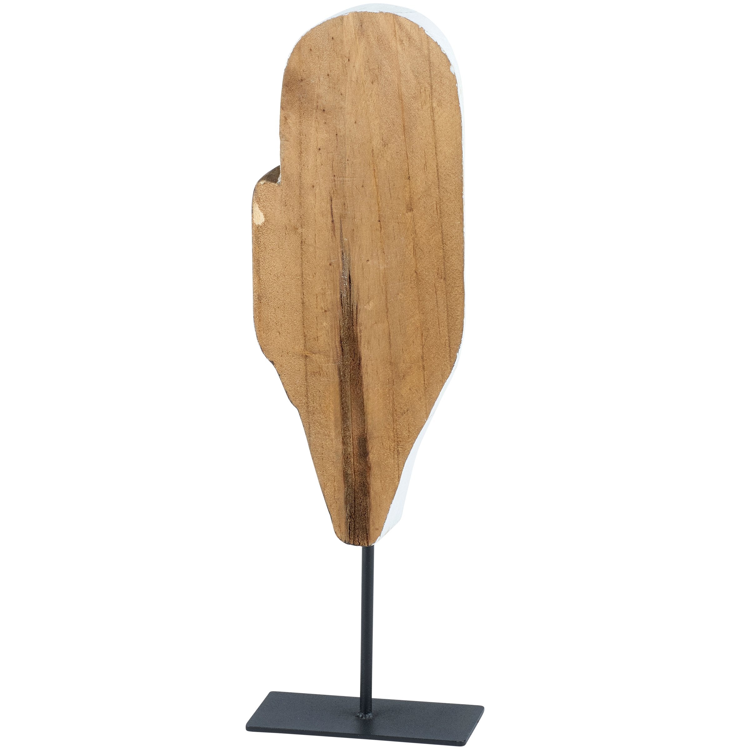 Rustic Wooden Barn Owl Sitter Figurine - Primitive Wood & Metal Home Decor Accent