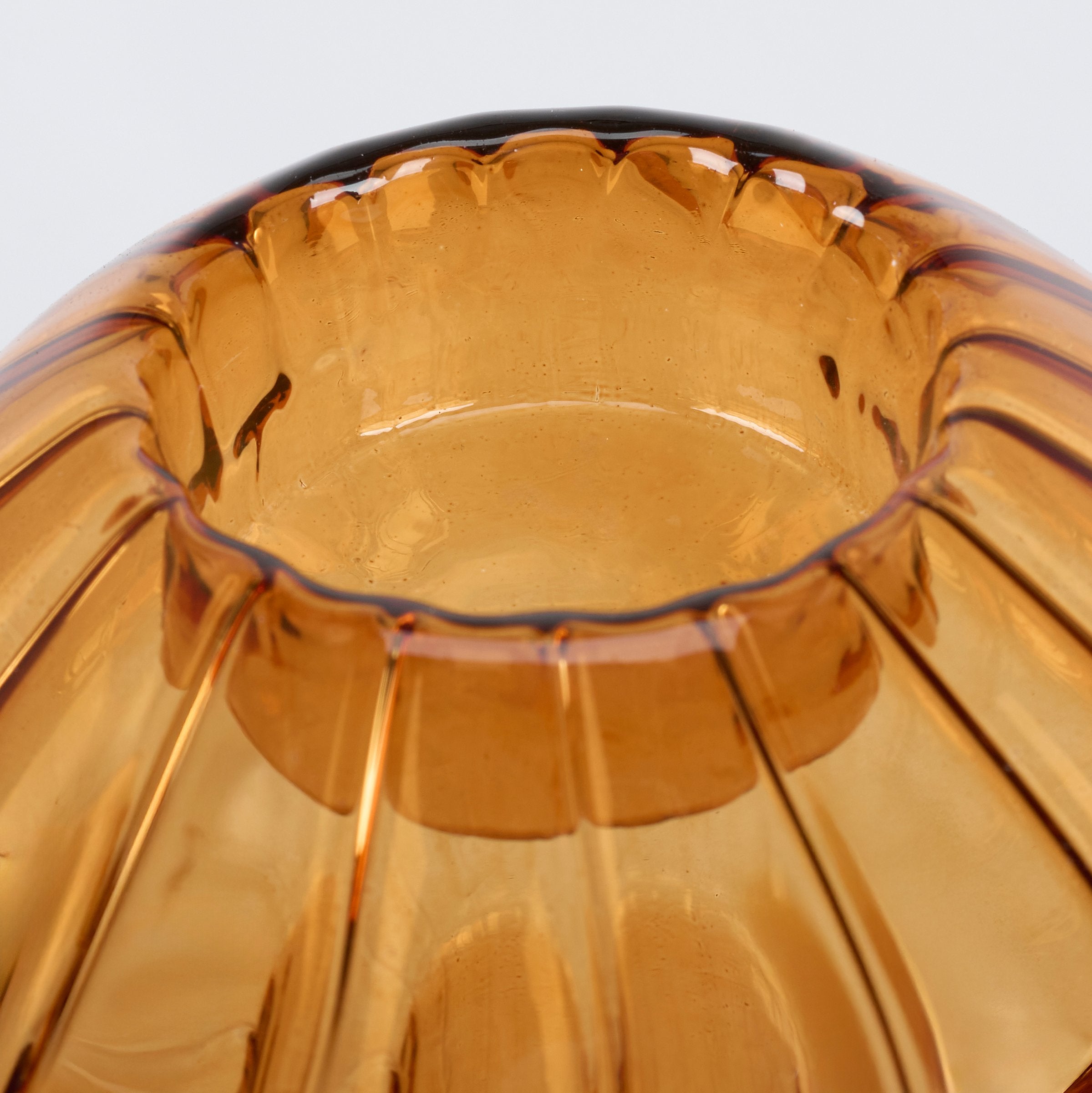 Charming Brown Glass Mushroom Tealight Candle Holder, Unique Fall Home Decor Accent