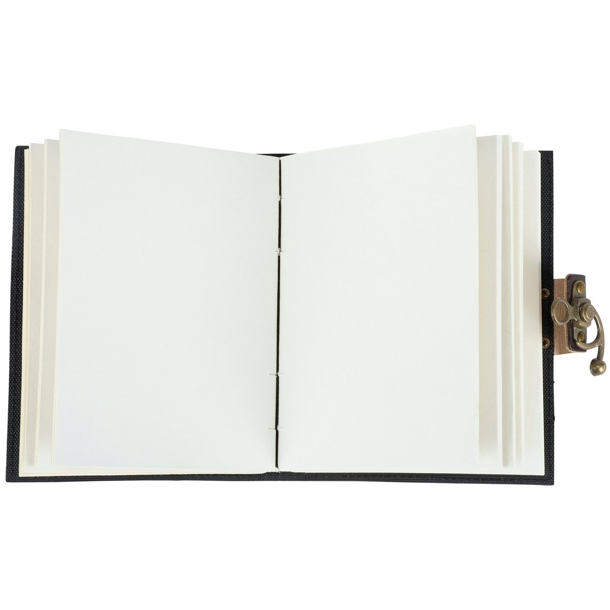 Embossed Mystical Hand Leather Journal - 200 Unlined Pages with Antique Clasp