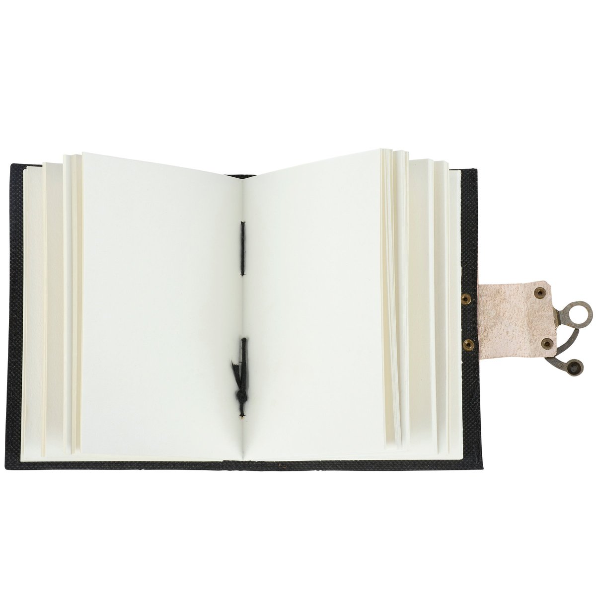 Mystic Sun Celestial Embossed Leather Journal with Antique Clasp, 200 Unlined Pages