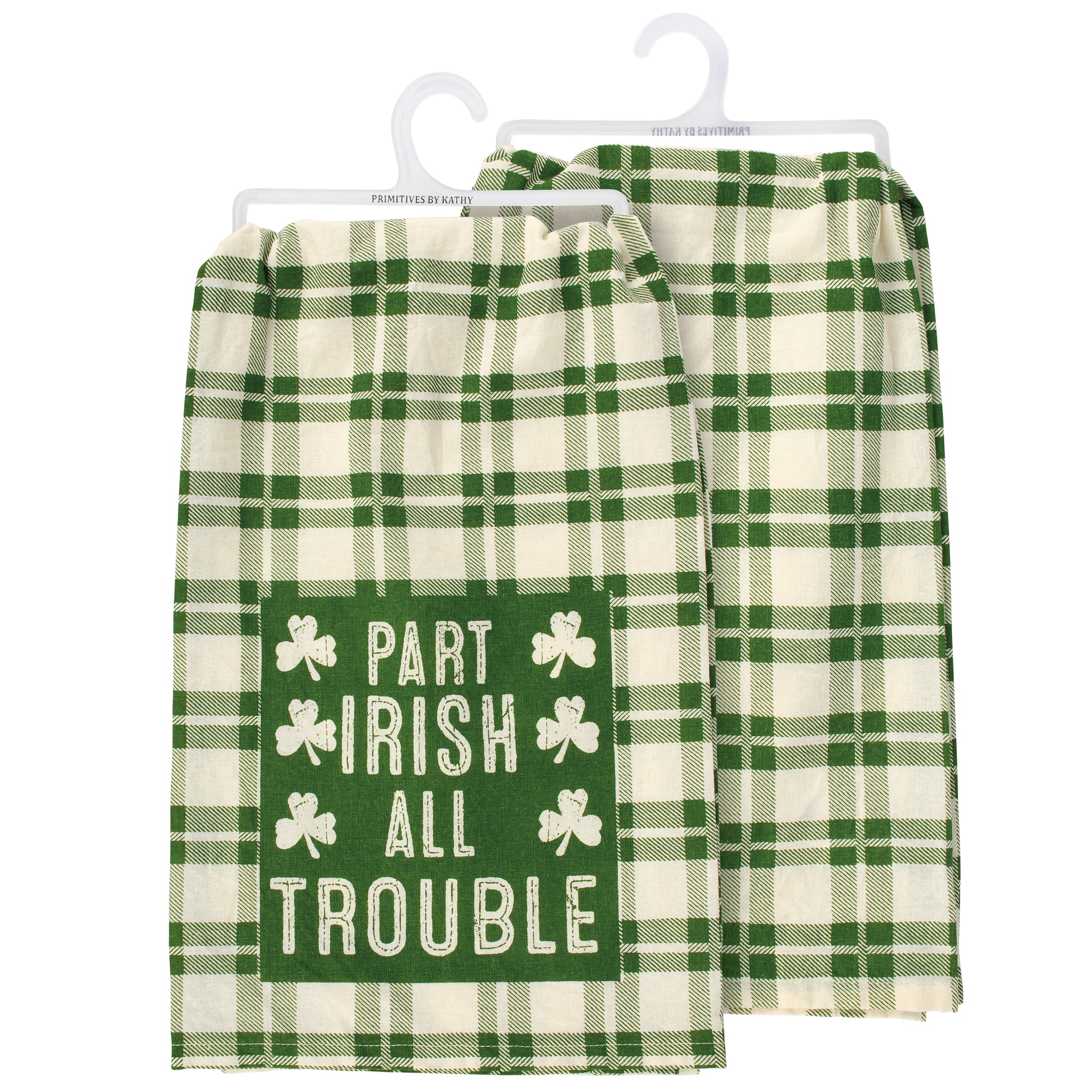 Sassy 'Part Irish All Trouble' St. Patrick's Day Cotton Kitchen Towel