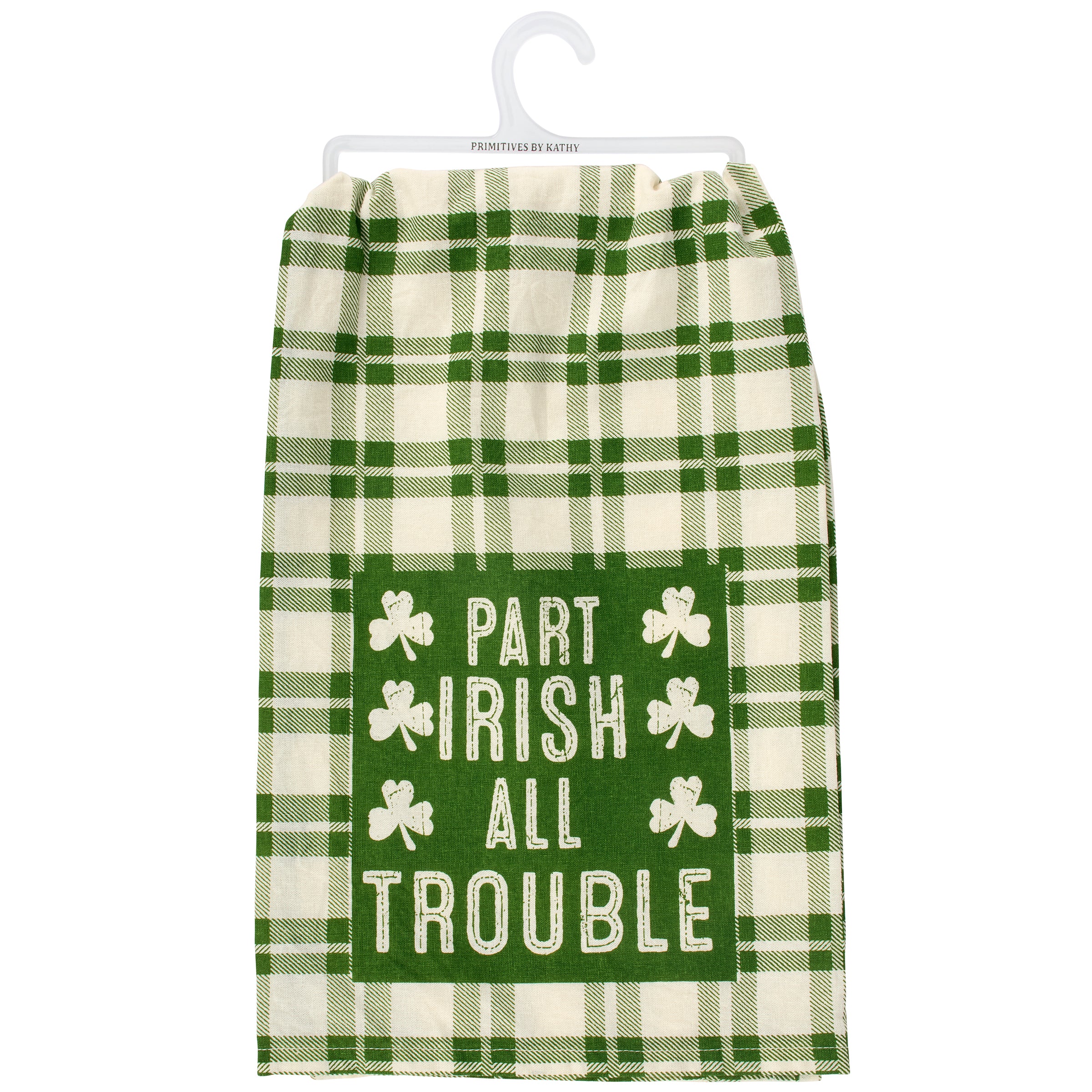 Sassy 'Part Irish All Trouble' St. Patrick's Day Cotton Kitchen Towel