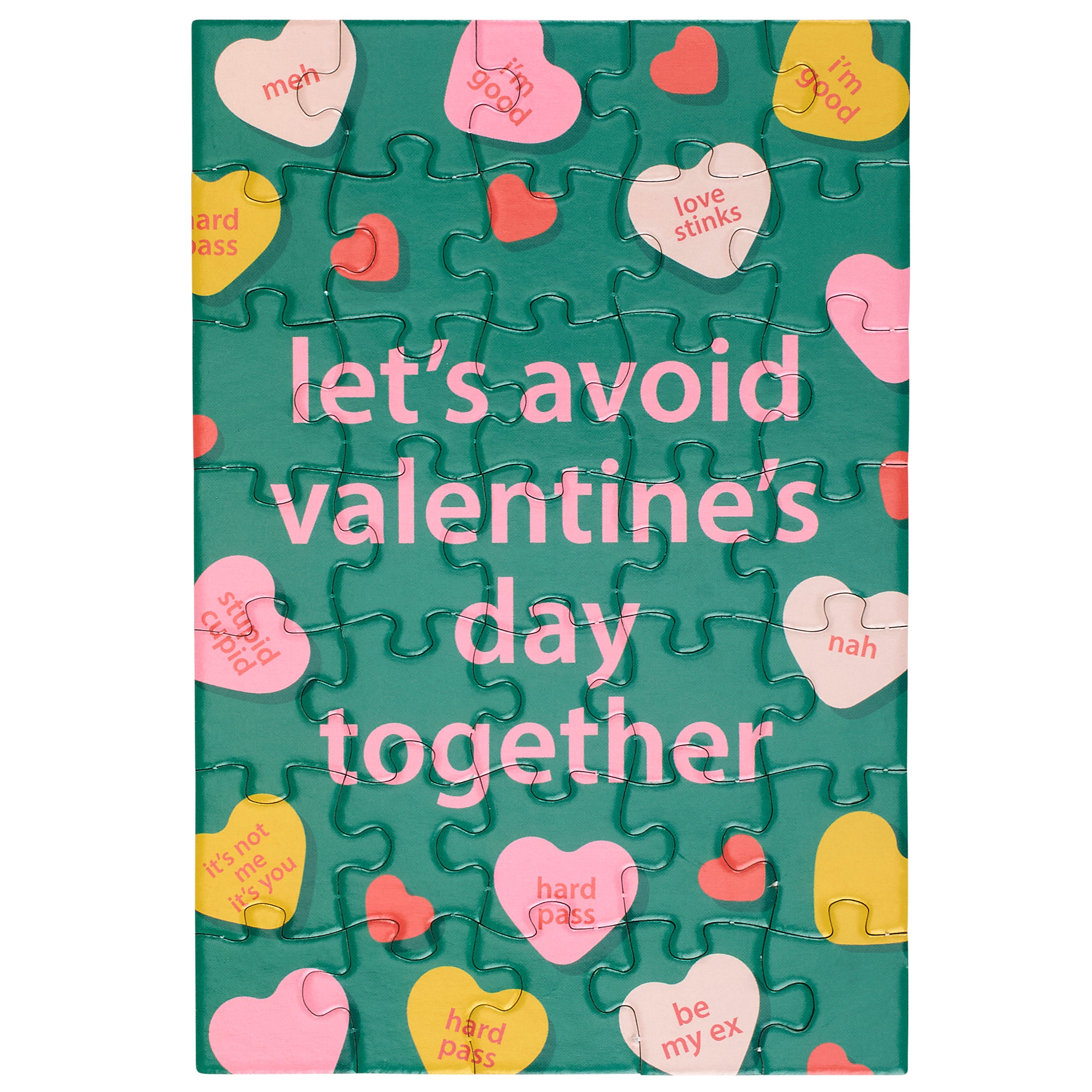 Sassy Anti-Valentine's Day 35-Piece Puzzle Greeting Card with Humorous Message