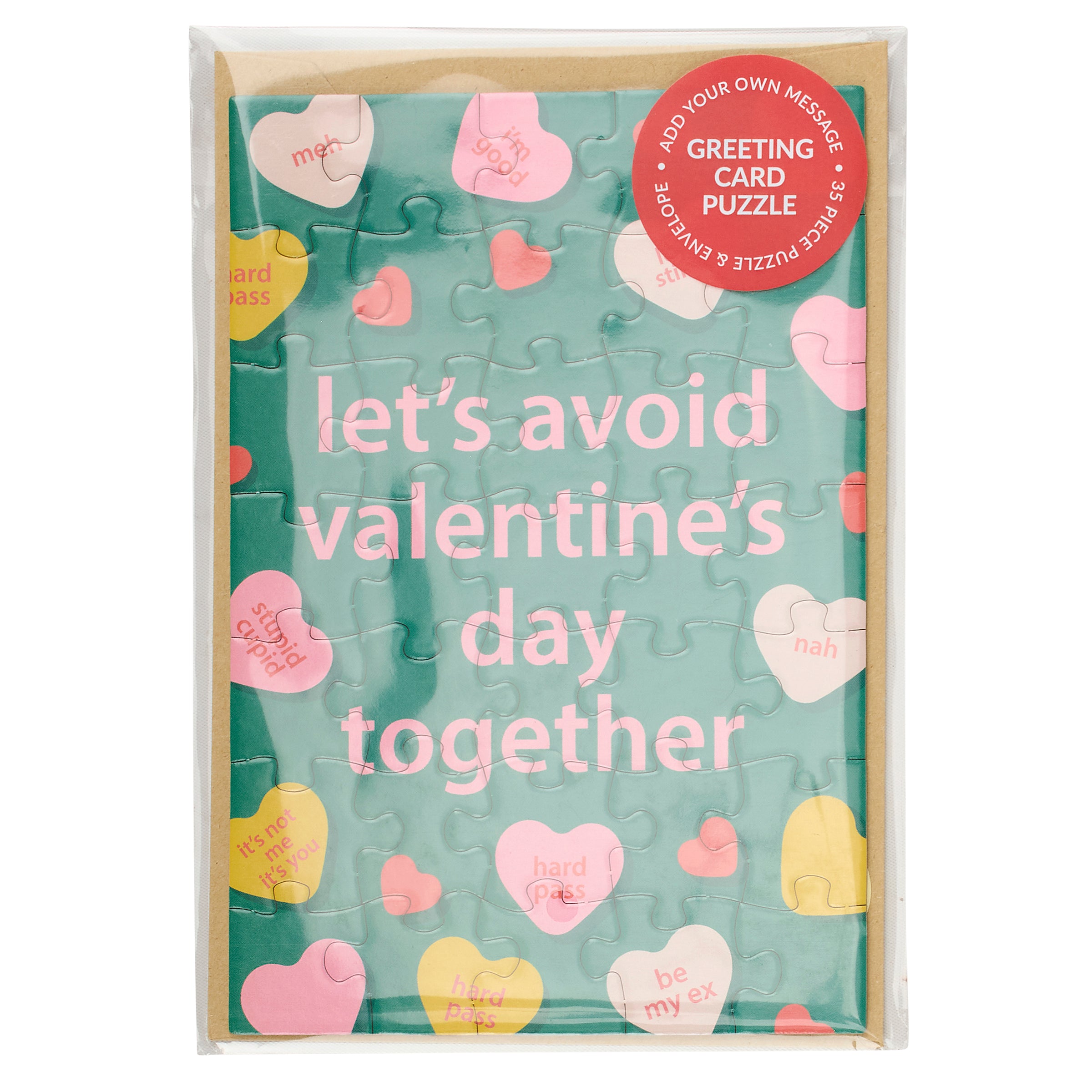 Sassy Anti-Valentine's Day 35-Piece Puzzle Greeting Card with Humorous Message