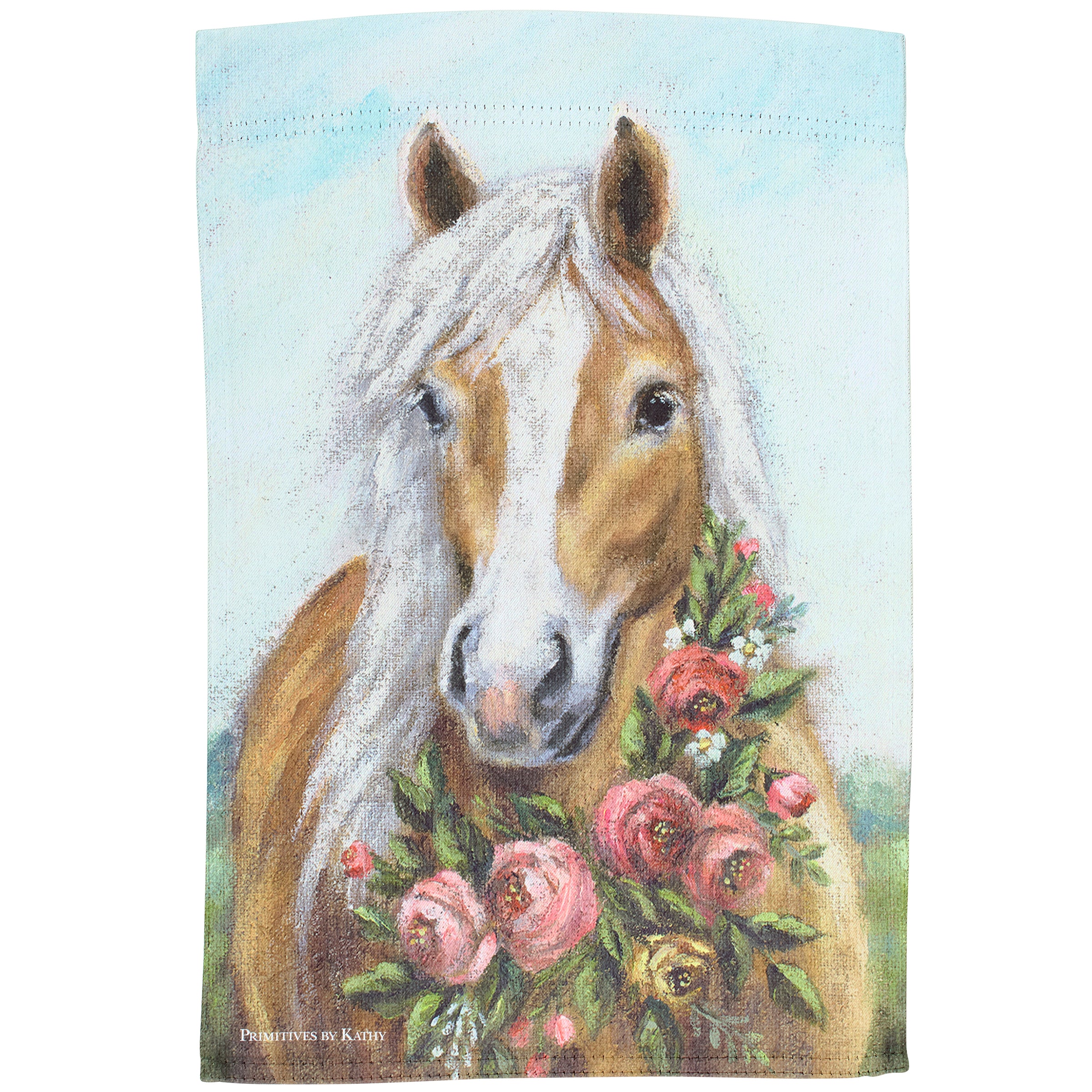 Charming Floral Pony Garden Flag: Double-Sided, Weather-Resistant, Spring Decor Accent
