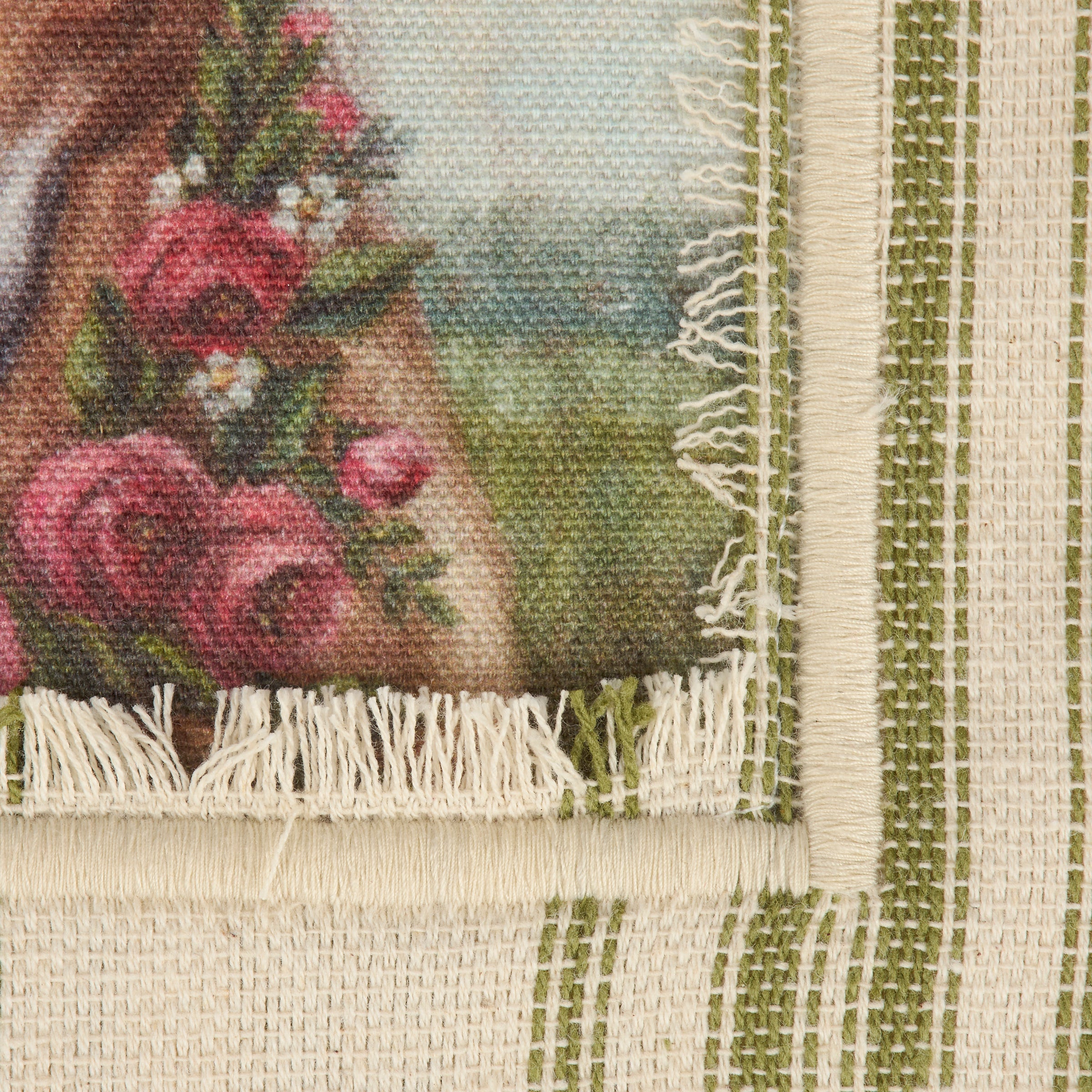 Charming Floral Pony Cotton Kitchen Towel - Rustic Farmhouse Spring Decor