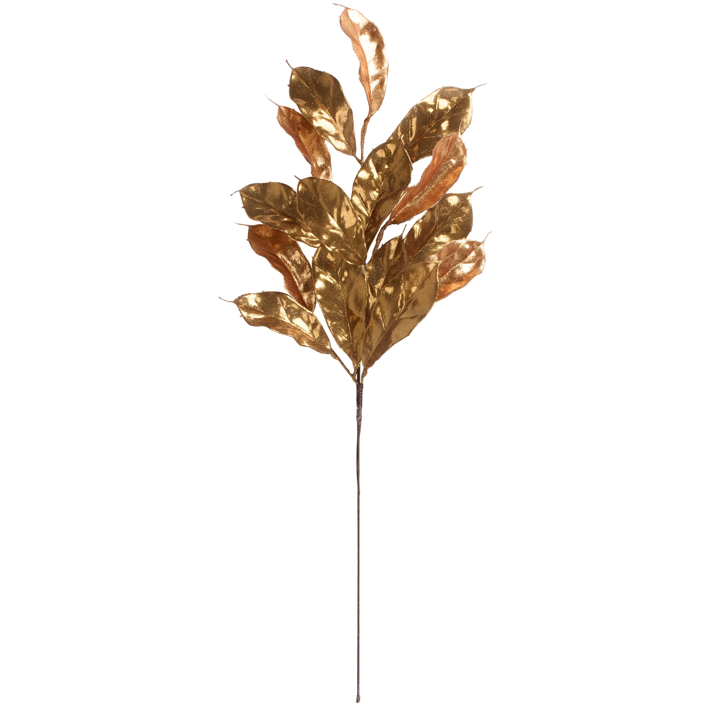 Shimmering Gold Leaf Floral Pick - 30-Inch Tall Decorative Autumn Accent
