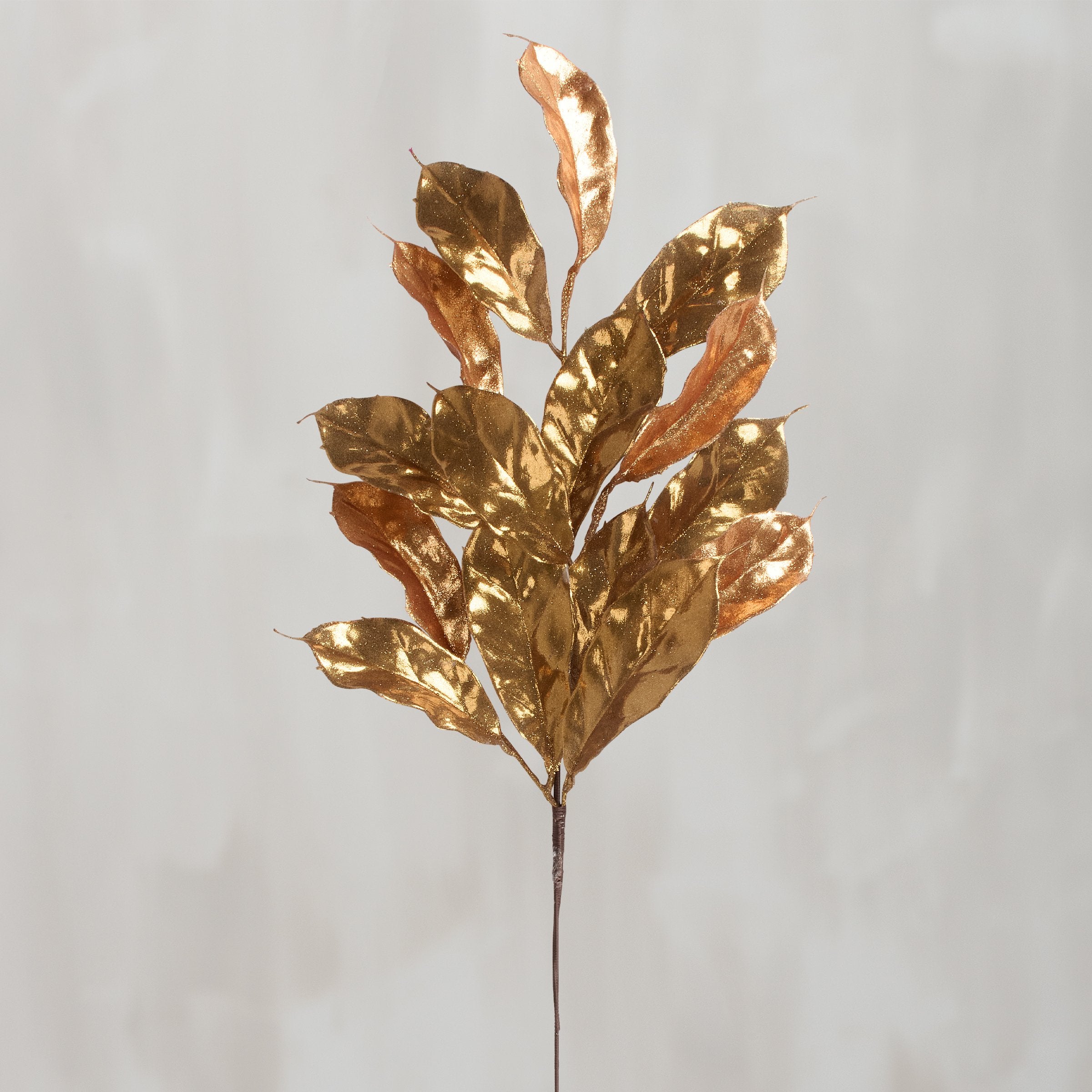 Shimmering Gold Leaf Floral Pick - 30-Inch Tall Decorative Autumn Accent