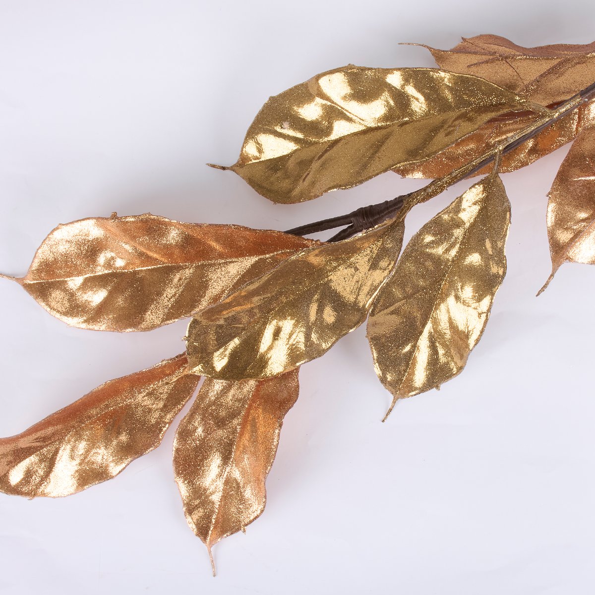 Metallic Gold Finish Faux Fall Harvest Leaf Garland 60-Inch Decorative Accent