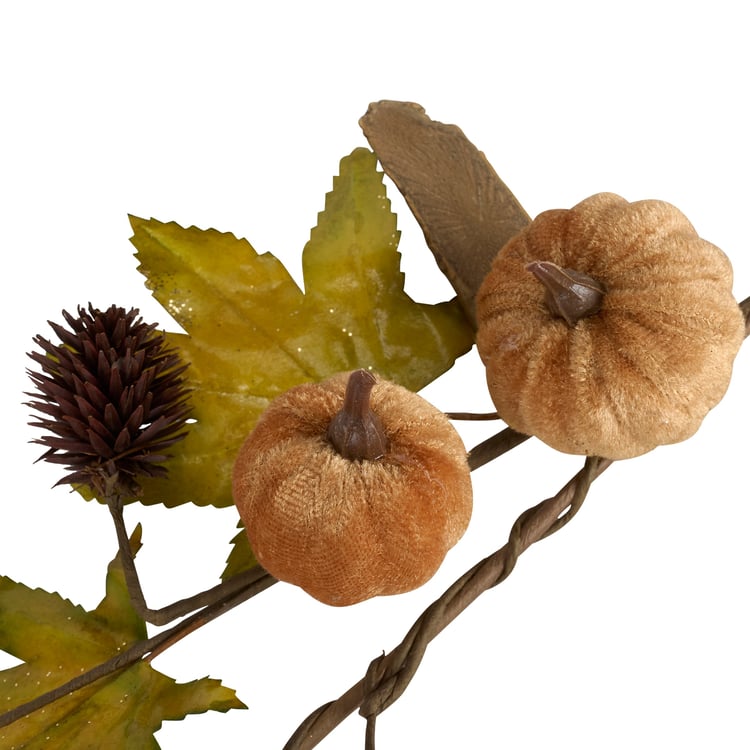 Vibrant Autumn Faux Pumpkin Floral Garland - 60-Inch Fall Harvest Home Decor