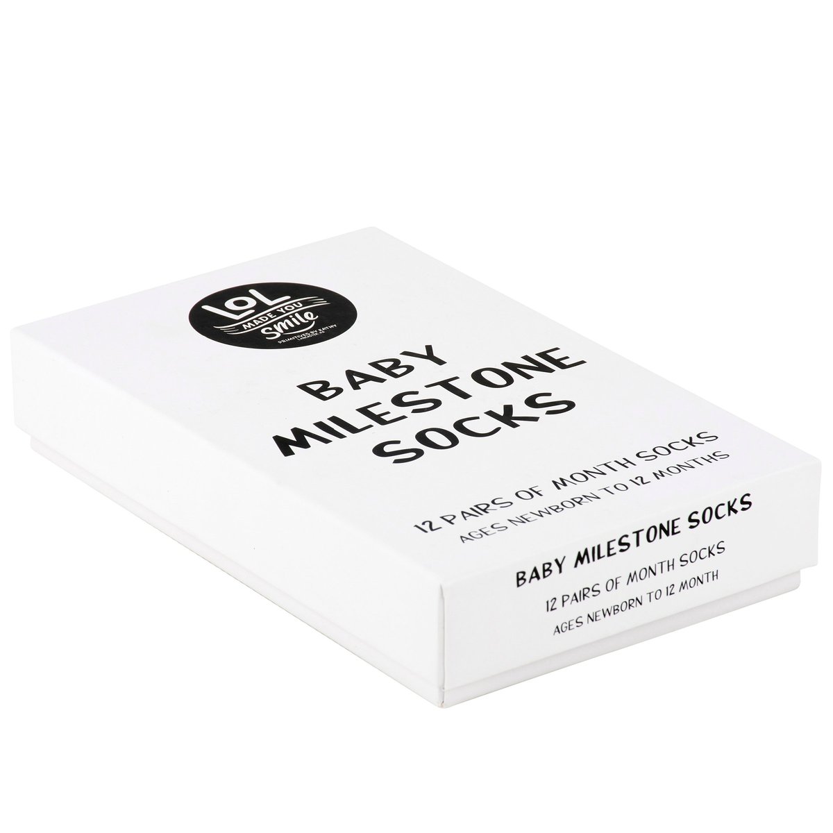 Adorable Baby Monthly Milestone Socks Gift Set 12-Pair Newborn to 12 Months