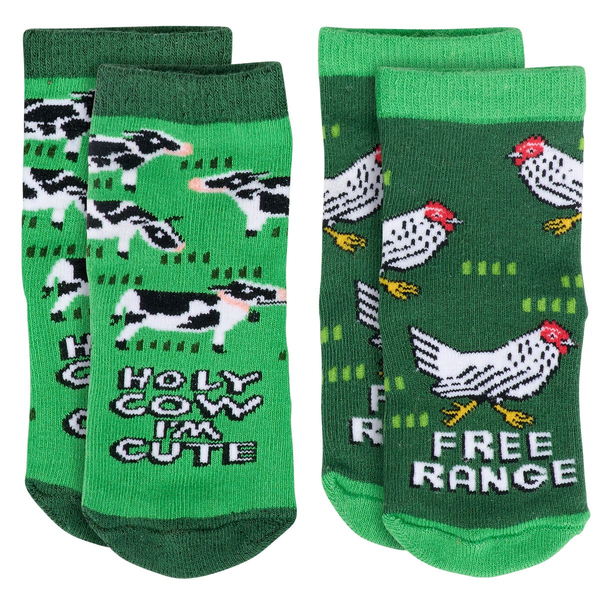 Adorable Farm-Themed Baby Socks Gift Set: Holy Cow & Free Range Designs