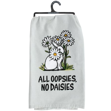 Humorous Garden Vegetables Kitchen Towel: Sassy Cotton Sentiment, Machine Washable