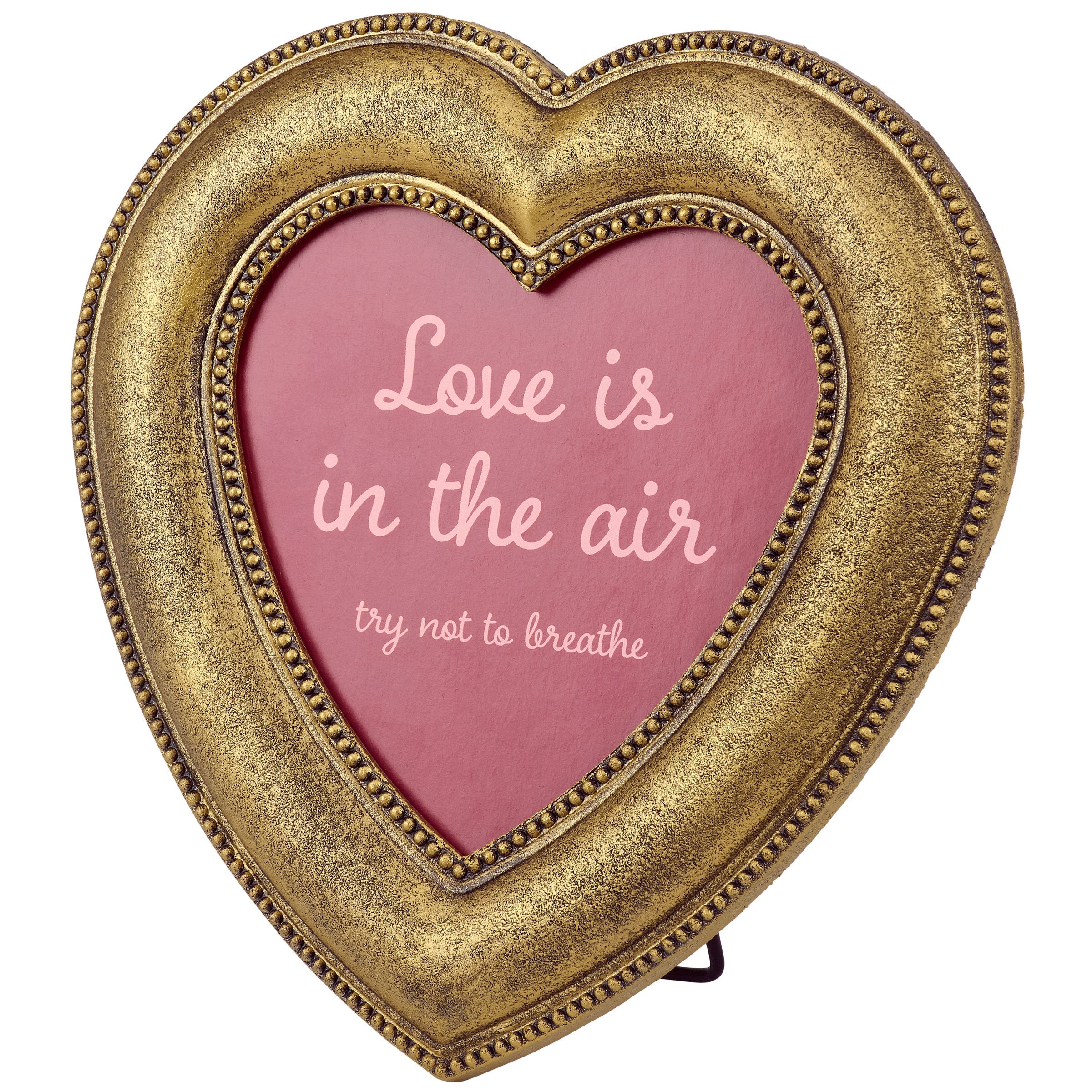 Sassy 'Love Is In The Air' Heart Framed Art Anti-Valentine Decor