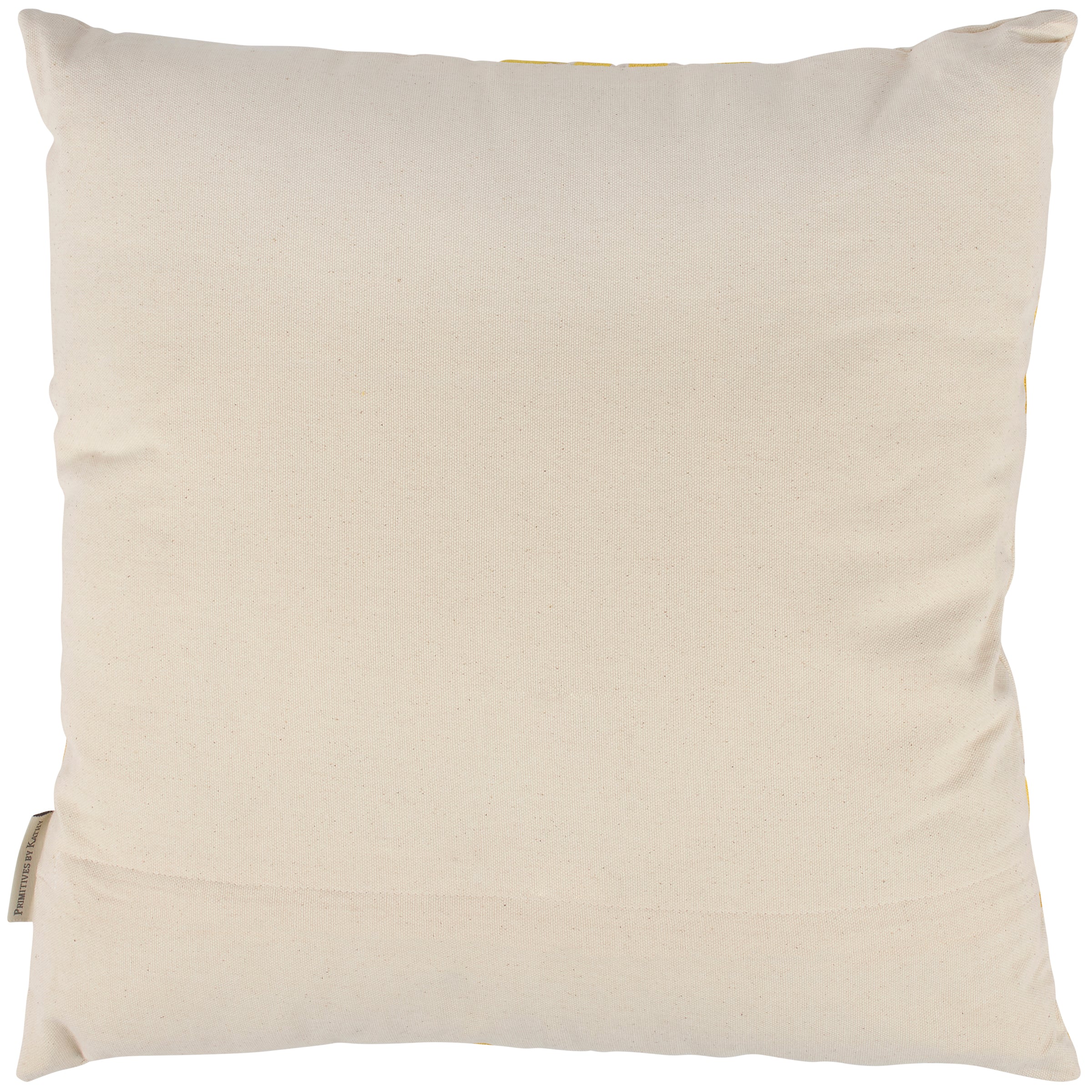 Bright Sunflower Embroidered Decorative Pillow - Tufted Cotton Home Accent