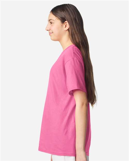Gildan Youth Light Cotton T-Shirt 3000B - Azalea
