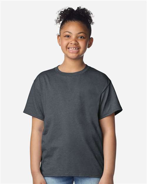 Gildan Youth Light Cotton T-Shirt 3000B - Dark Heather