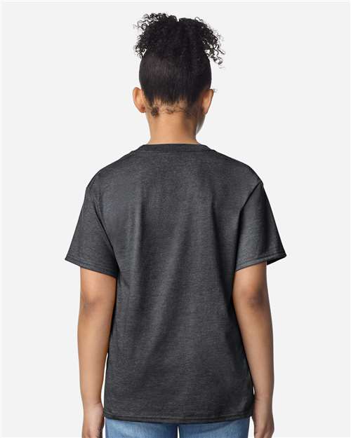 Gildan Youth Light Cotton T-Shirt 3000B - Heather Dark Grey