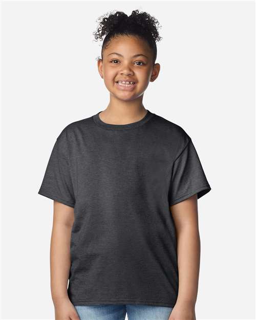Gildan Youth Light Cotton T-Shirt 3000B - Heather Dark Grey