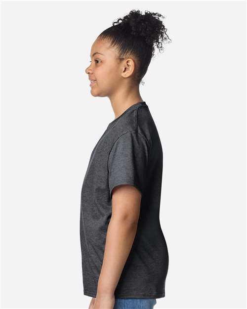 Gildan Youth Light Cotton T-Shirt 3000B - Heather Dark Grey
