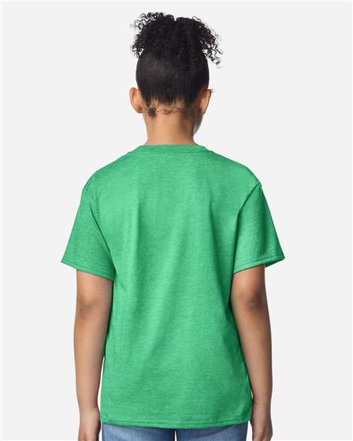 Gildan Youth Light Cotton T-Shirt 3000B - Heather Irish Green