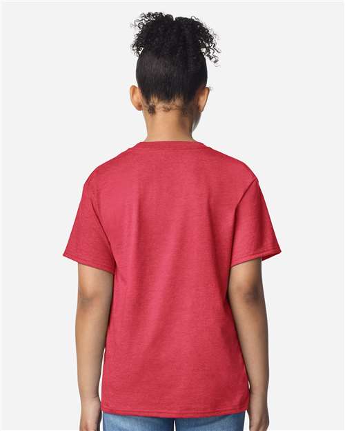 Gildan Youth Light Cotton T-Shirt 3000B - Heather Red