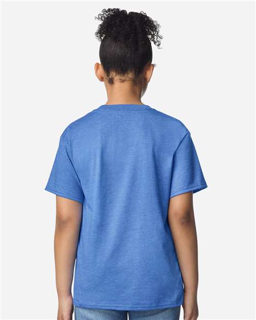 Gildan Youth Light Cotton T-Shirt 3000B - Heather Royal