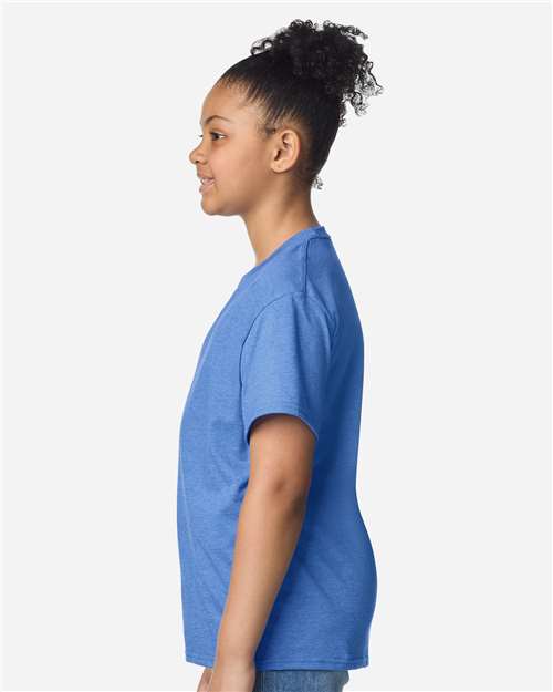 Gildan Youth Light Cotton T-Shirt 3000B - Heather Royal