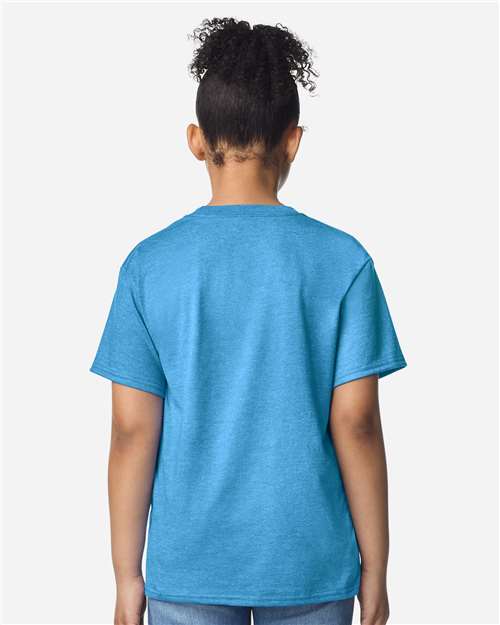 Gildan Youth Light Cotton T-Shirt 3000B - Heather Sapphire