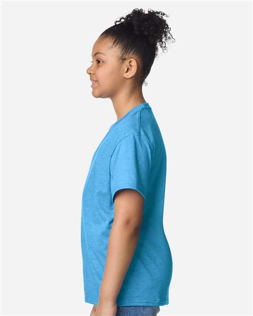 Gildan Youth Light Cotton T-Shirt 3000B - Heather Sapphire