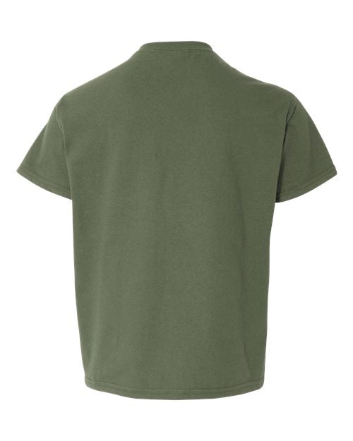 Gildan Youth Light Cotton T-Shirt 3000B - Military Green