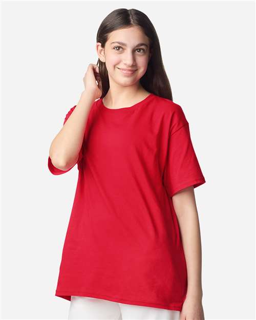 Gildan Youth Light Cotton T-Shirt 3000B - Red