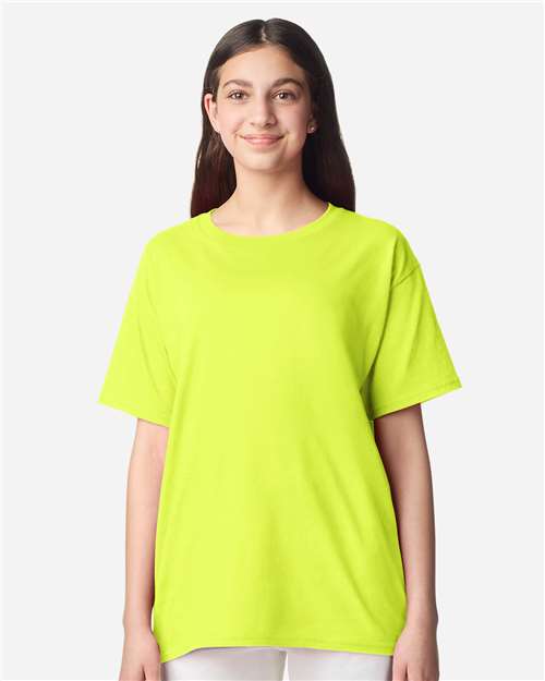 Gildan Youth Light Cotton T-Shirt 3000B - Safety Green