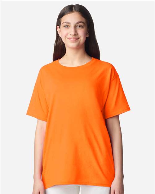 Gildan Youth Light Cotton T-Shirt 3000B - Safety Orange